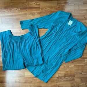 Weekenders teal sweater pant suit